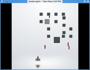 The simple Gluon Player used to play Invaders