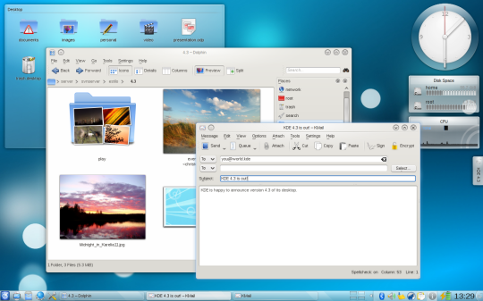capture d'cran de KDE 4.3