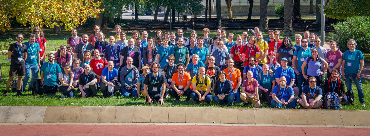 Attendees to Akademy 2022 in Barcelona.