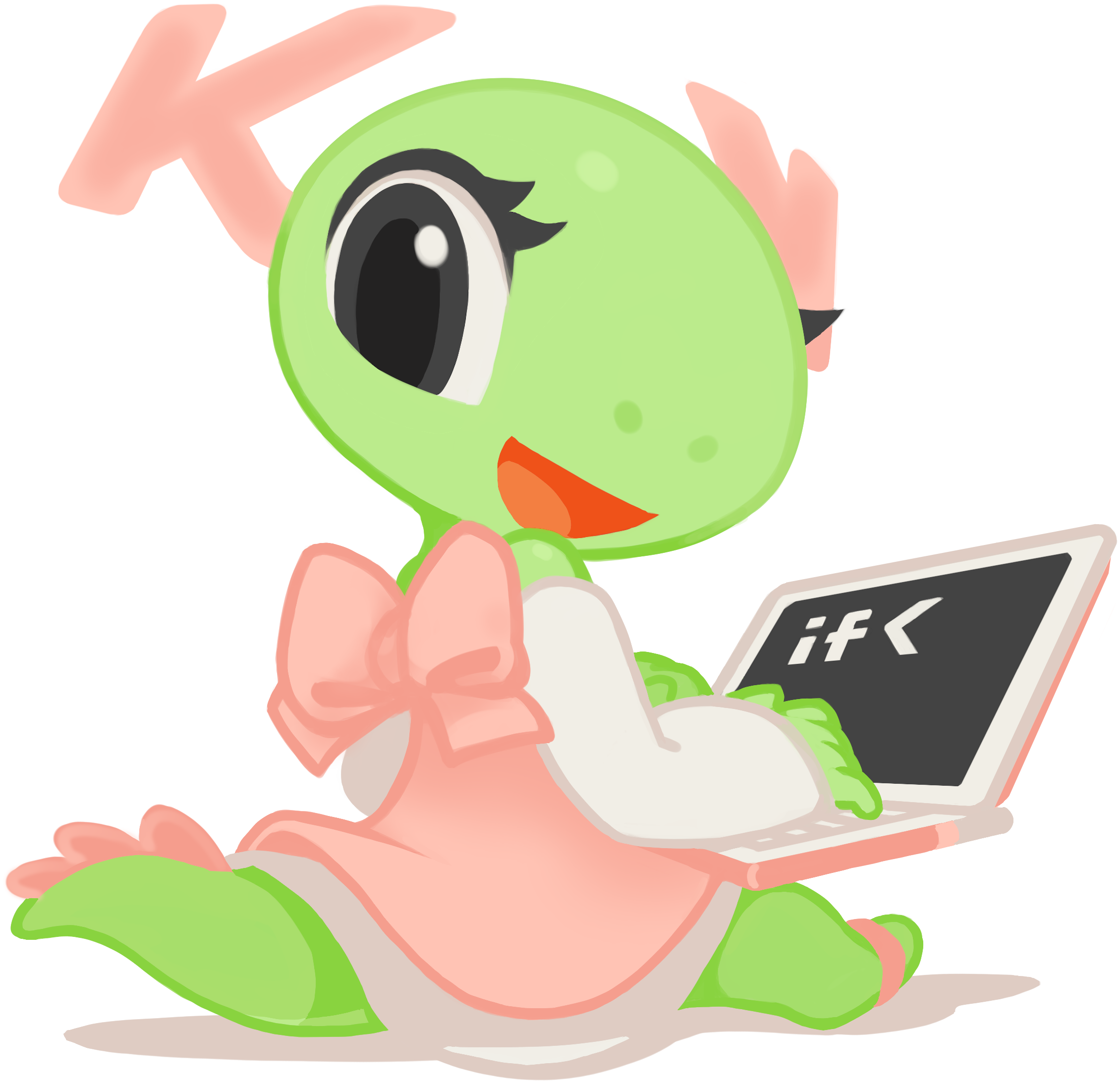Katie, KDE's friendly dragon, develops apps for SoK