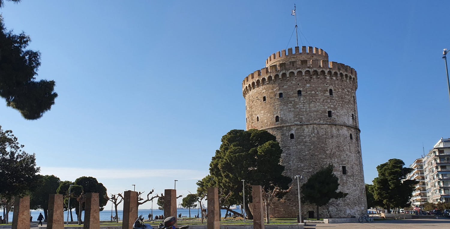 The White Tower, perhaps Thessaloniki's most famous landmark.