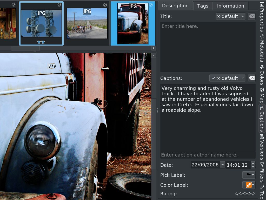 Screenshot of digiKam application showing image preview